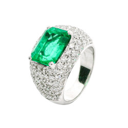 Diamantenring mit Smaragd...