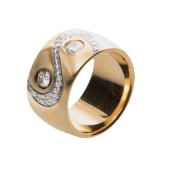 Bicolor-Ring mit Brillanten...