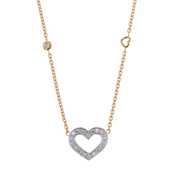 Bicolor Herz-Collier mit...