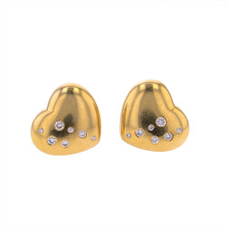 Herz-Ohrstecker-Clips mit...