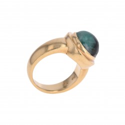 Ring-Gelbgold-Cabochon