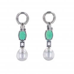 Ohrringe-Perlen-Samragde-Südseezuchtperlen-Brillanten-Diamanten-Platin