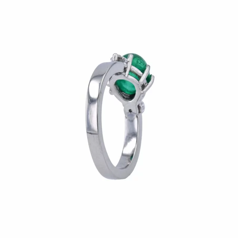 Ring-Smaragd-SSEF Expertise-Diamanten-Platin-Diamantring