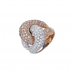 Ring-Weißgold-Roségold-Diamanten