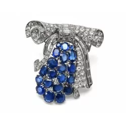 Brosche in Platin