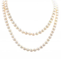 Zuchtperlenkette-Perlen-Zuchtperlen-Lange Perlenkette-Halskette
