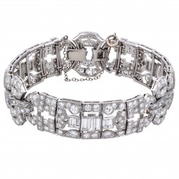 Armband-Art Deco-Platin-Diamanten