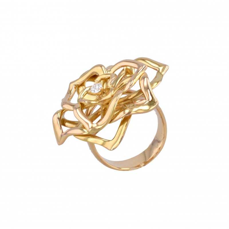 Ring in Rosenform-K07658-Ring in Gelbgold