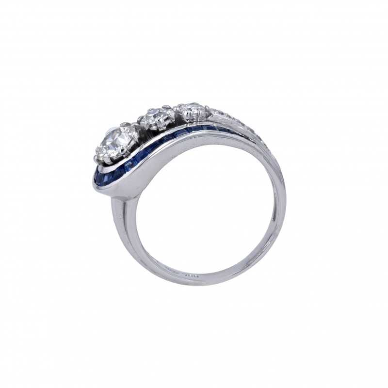 Ring mit Saphir-K07729-Ring in Weißgold
