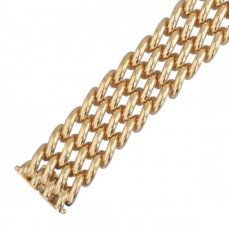 Breites Armband in Gelbgold-K07935-Detailansicht