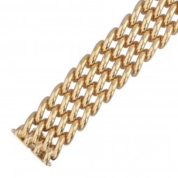 Breites Armband in Gelbgold-K07935-Detailansicht