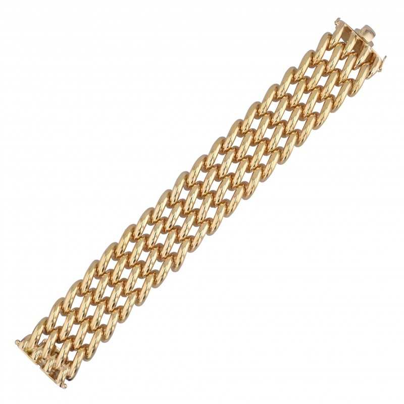 Breites Armband in Gelbgold-K07935-Gesamtansicht