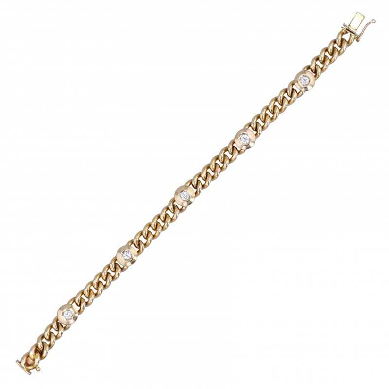 Armband in Gelbgold-K08103-Armband mit Diamanten