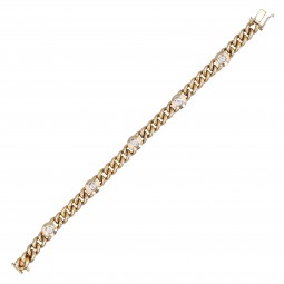 Armband in Gelbgold-K08103-Armband mit Diamanten