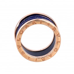 Ring von Bulgari mit blauem Marmor-K08082-Seitenansicht