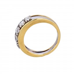 Ring mit Diamanten-K08157-Ring in Gelbgold