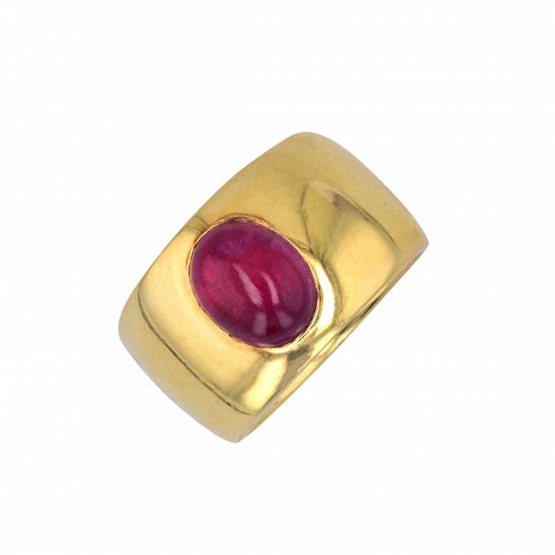 Rubellith Ring in Gelbgold-K04965