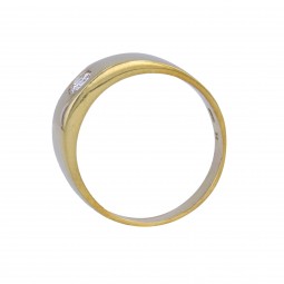 Diamant Ring in Gelbgold-K08343-Seitenansicht