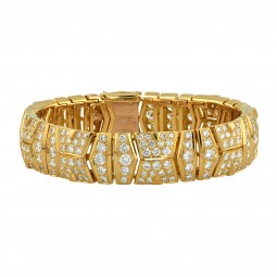 Armband von Cartier mit Brillanten in Gelbgold-K08370-Rund