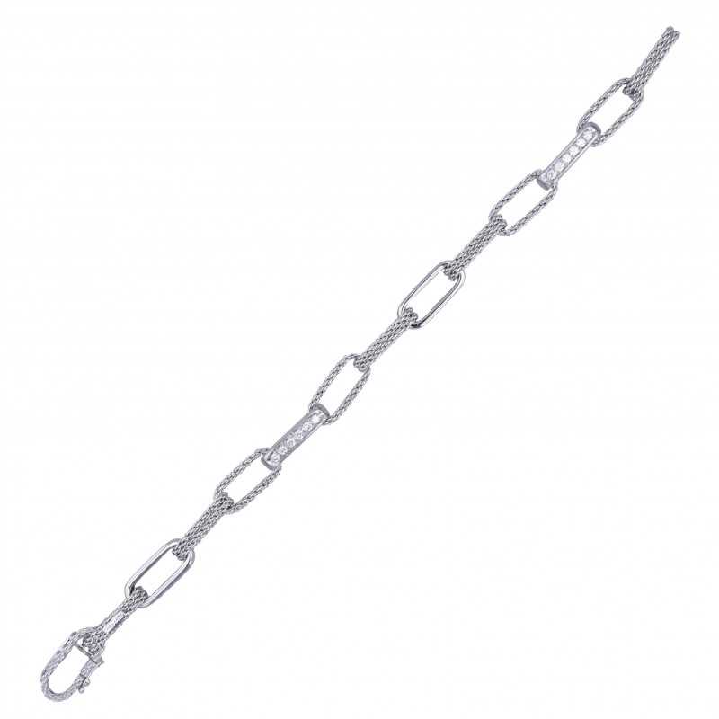 Armband mit Struktur von Tiffany mit Diamanten-K08446-Gesamtansicht