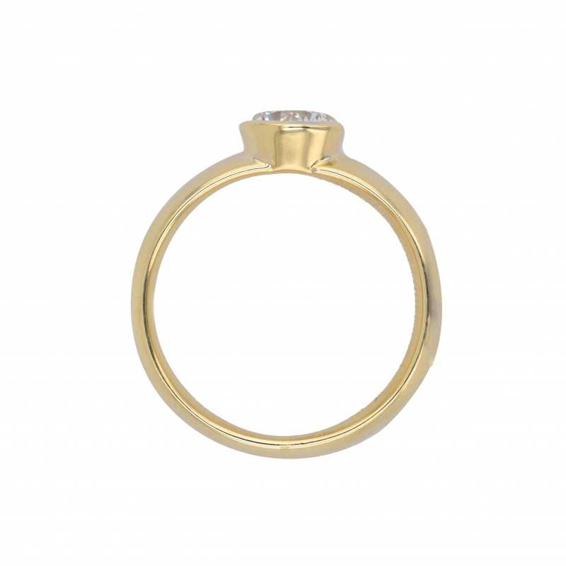 Brillant Ring in Gelbgold-K08493-Seitenansicht