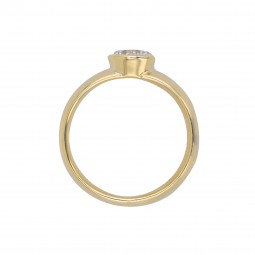Brillant Ring in Gelbgold-K08493-Seitenansicht
