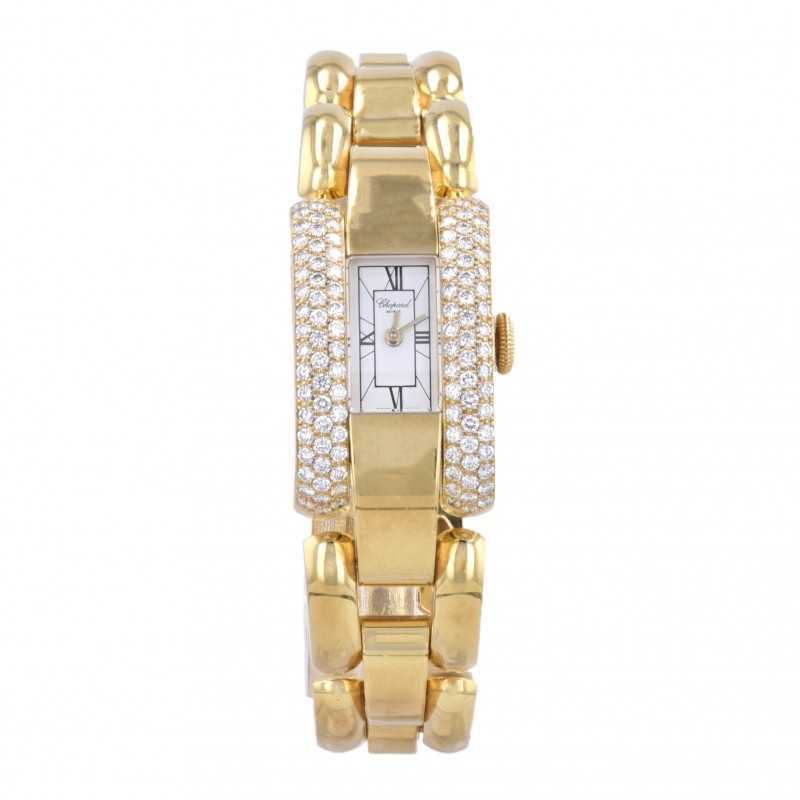 Uhr von Chopard in Gelbgold und mit Diamanten-K08466-Gesamtansicht