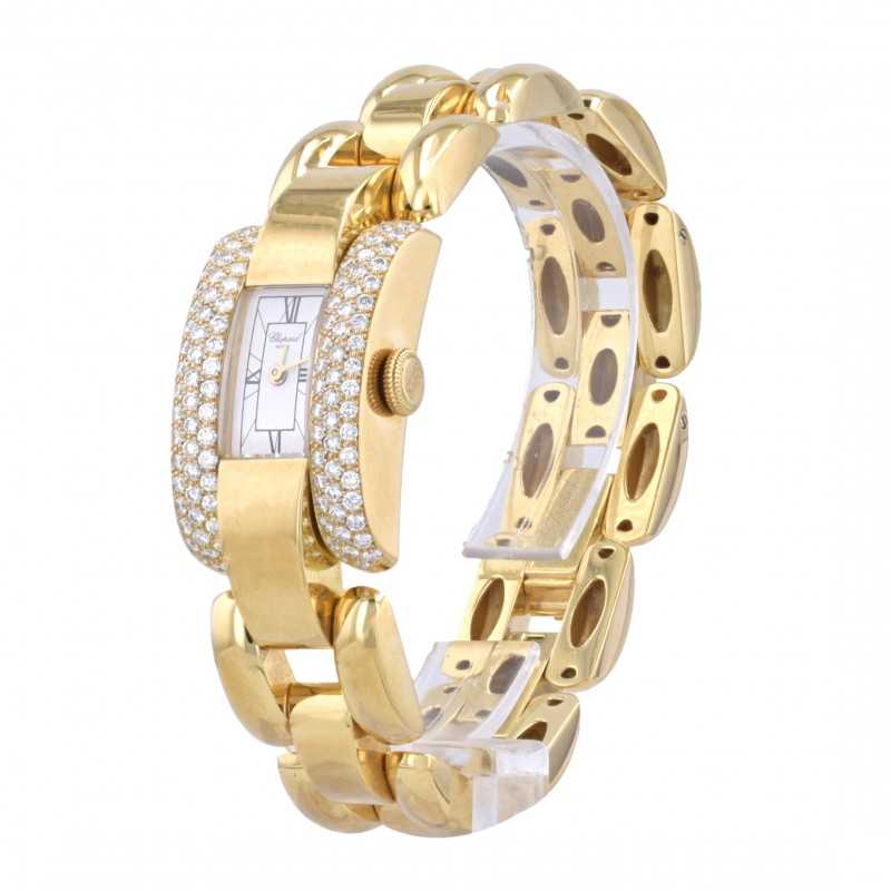 Uhr von Chopard in Gelbgold und mit Diamanten-K08466-Seitenansicht