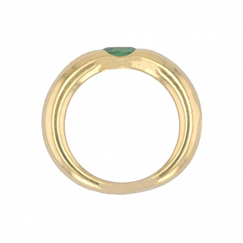 Ring von Cartier mit Smaragd in Gelbgold-K08500-Seitenansicht