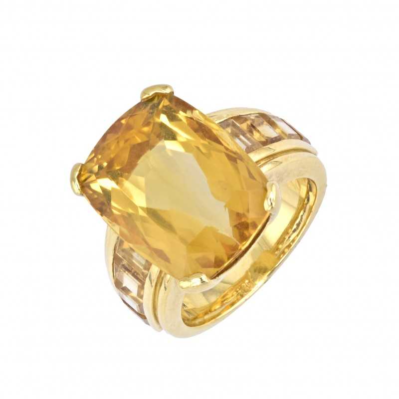 Ring von Hemmerle in Gelbgold mit Citrine-K08580