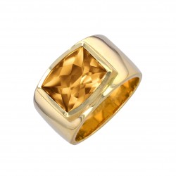 Ring von Fochtmann mit einem Citrin in Gelbgold-K08644